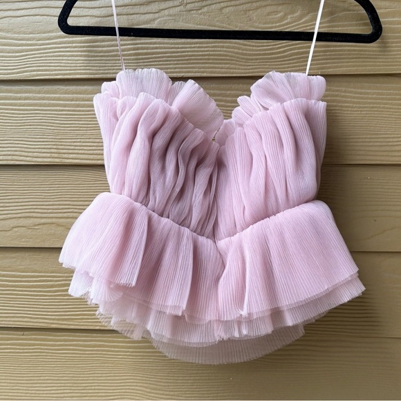 Endless Rose Strapless Tulle Peplum Top Size XS - Picture 6 of 6
